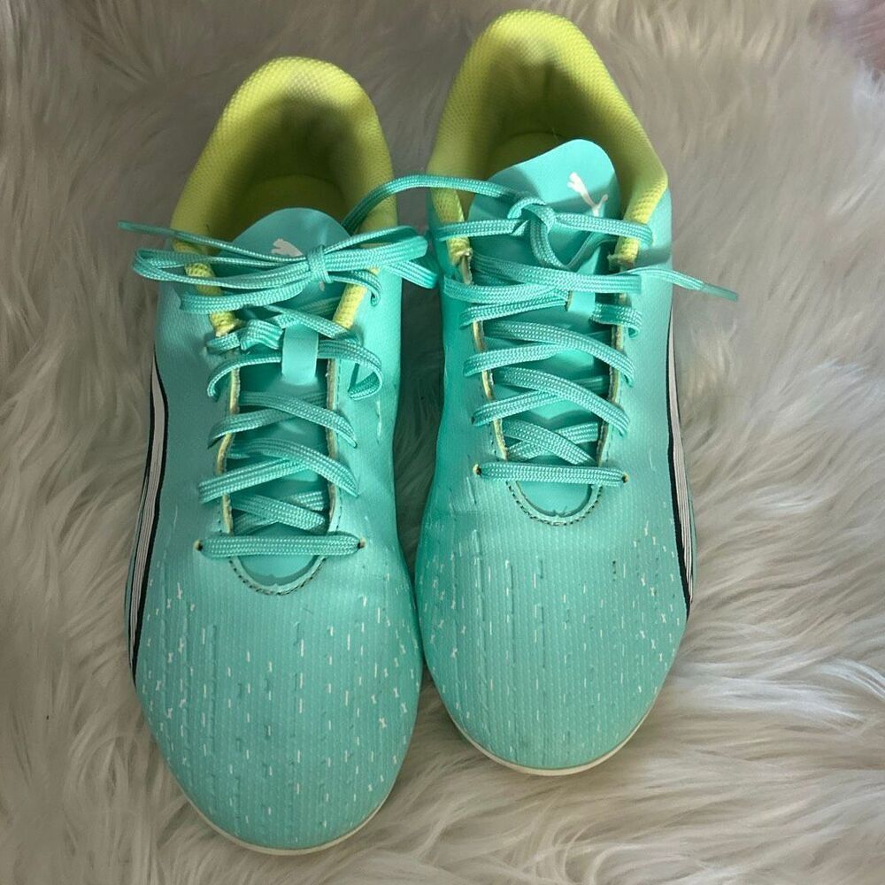 Puma Ultra Play FG AG Soccer Cleats Shoes Teal White size 7